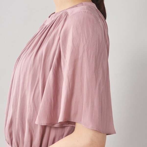 【美品】UNTITLED（アンタイトル）　スエードタッチ ギャザー　ワンピース UNTITLED（アンタイトル）スエードタッチ ギャザーワンピース