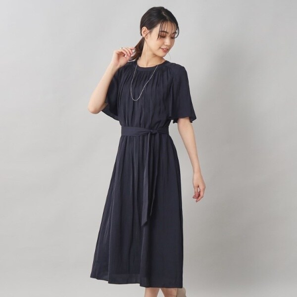 アンタイトル（UNTITLED）/スエードタッチ ギャザーワンピースの通販は