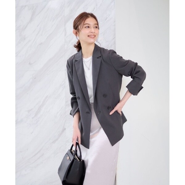 アンタイトル（UNTITLED）/【セットアップ可能／洗える】ライトウェイト Wブレストジャケットの通販は