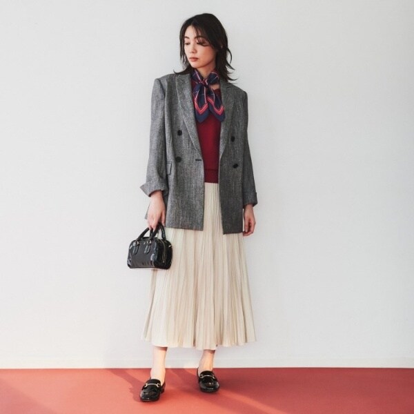 アンタイトル イタリア生地　ツイードダブルブレストオーバージャケット　1 アンタイトル イタリア生地 ツイードダブルブレストオーバー