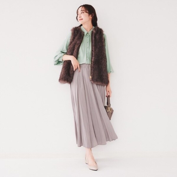 アンタイトル（UNTITLED）/【洗えるスエードベロアライク】サテン