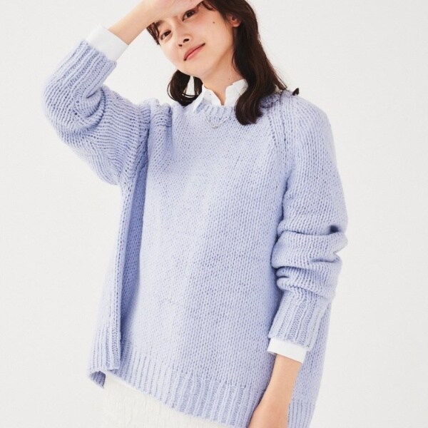 アンタイトル（UNTITLED）/【後ろスリット／重ね着におすすめ】ルーズニットプルオーバーの通販は