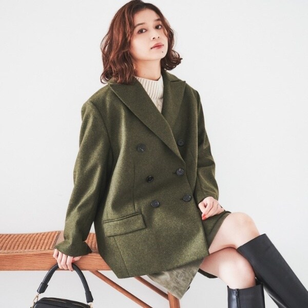 アンタイトル（UNTITLED）/【ミドル丈日本製イタリア素材】ウールメルトン ピーコートの通販は 20,625円