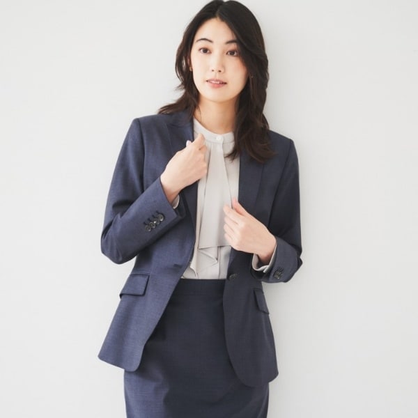 untitled スーツ 入卒に アンタイトル] ノーカラージャケット 【通勤