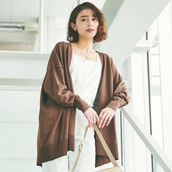 アンタイトル（UNTITLED）/ボタンレスニットカーディガン