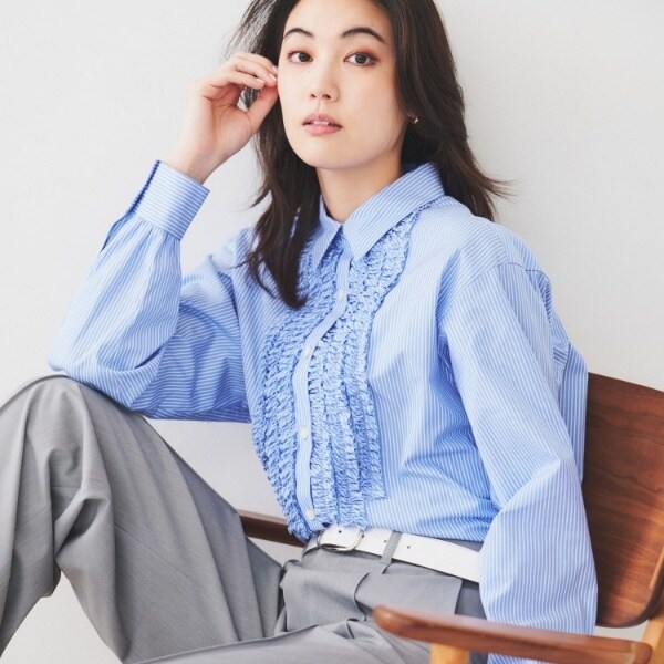 シートーキョー SHE Tokyo mary white ギャザーロングスリーブブラウス F 白 /MI ■OS レディース シートーキョー SHE Tokyo mary white ギャザーロングスリーブ