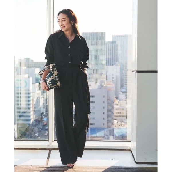 アンタイトル（UNTITLED）/【朝比奈 彩×Oggi×UNTITLED スペシャルコラボ】シャツカラーオールインワン