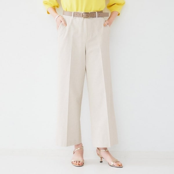 アンタイトル（UNTITLED）/【清涼感洗濯機洗い可】オックス クロップドワイドパンツ