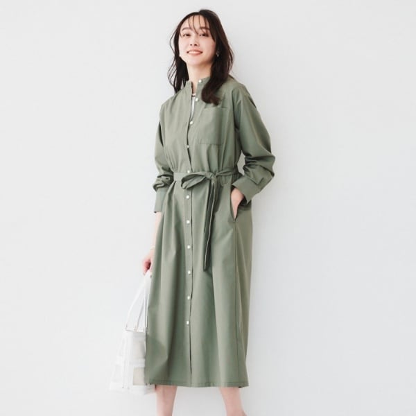 アンタイトル（UNTITLED）/バンドカラーシャツワンピース