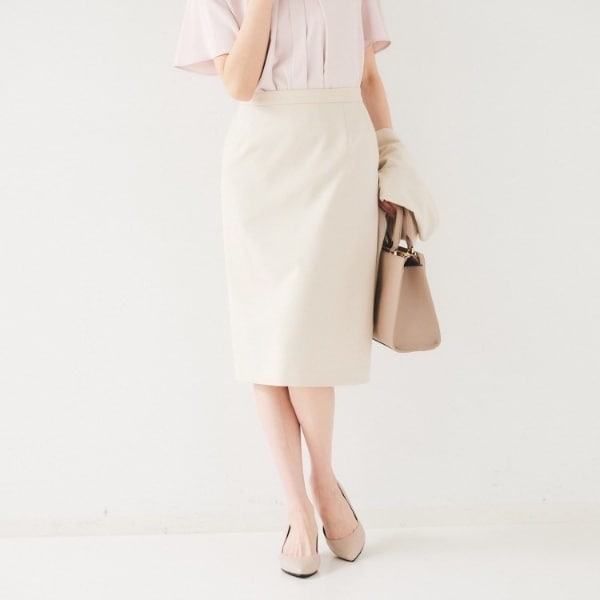 アンタイトル（UNTITLED）/【セットアップ可能】リネンライク タイトスカート