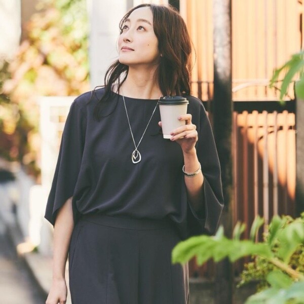 アンタイトル（UNTITLED）/【セットアップ可接触冷感イージーケア体型カバー】リラクミスト モモンガブラウス