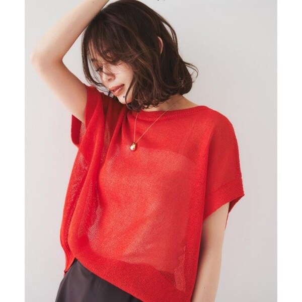 アンタイトル（UNTITLED）/【前後2WAY清涼感】コクーンシルエット プルオーバーニット