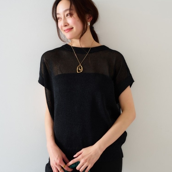 アンタイトル（UNTITLED）/【前後2WAY清涼感】コクーンシルエット プルオーバーニット_12