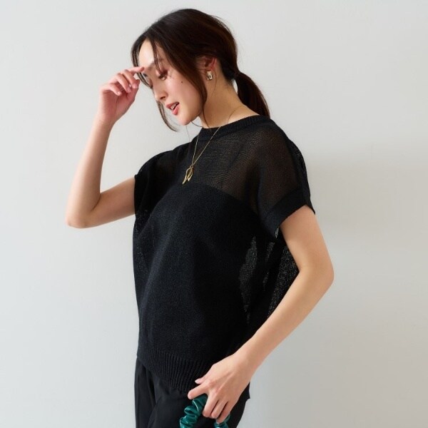 アンタイトル（UNTITLED）/【前後2WAY清涼感】コクーンシルエット プルオーバーニット_13