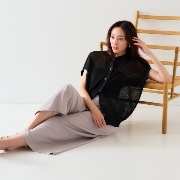 アンタイトル（UNTITLED）/【前後2WAY清涼感】コクーンシルエット プルオーバーニット_15