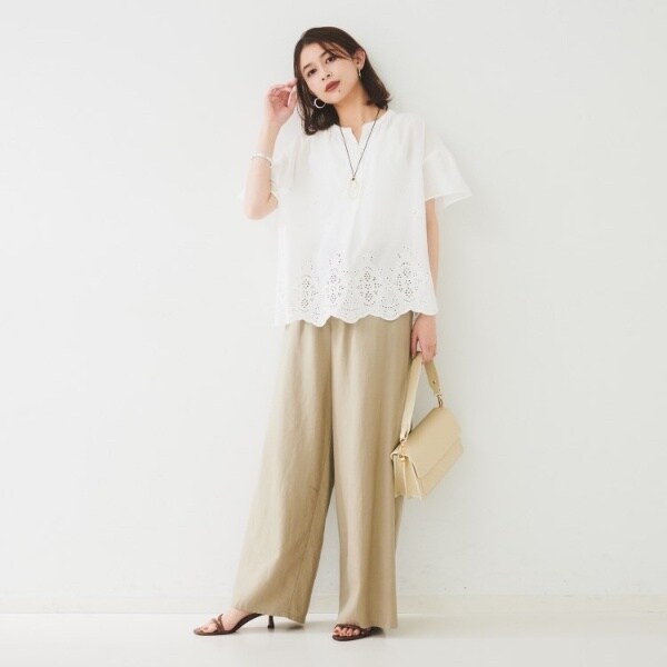 アンタイトル（UNTITLED）/【セットアップ可コットン100】スカラップ