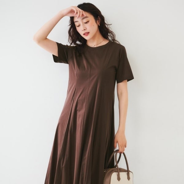 アンタイトル（UNTITLED）/【コットン100洗える夏ワンピ】ジャージワンピース