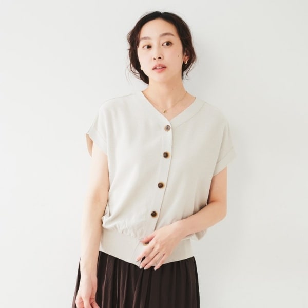 アンタイトル（UNTITLED）/2WAYフレンチスリーブニット