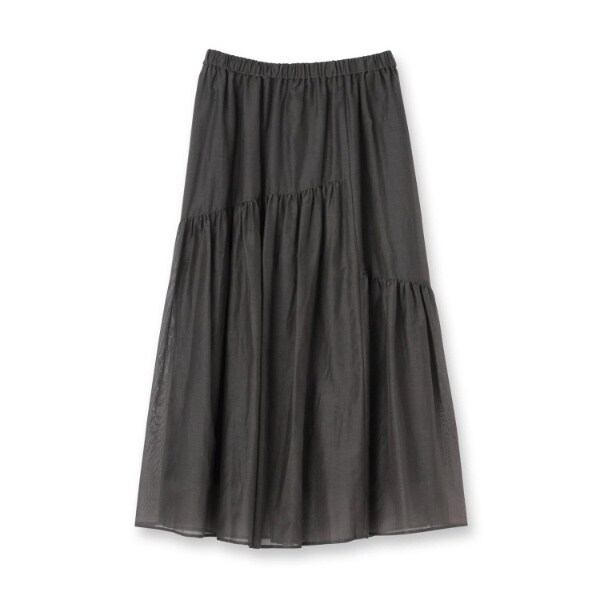 アンタイトル（UNTITLED）/綿シルク変形ティアードスカート アンタイトル（UNTITLED）/綿シルク変形ティアードスカートの通販はau
