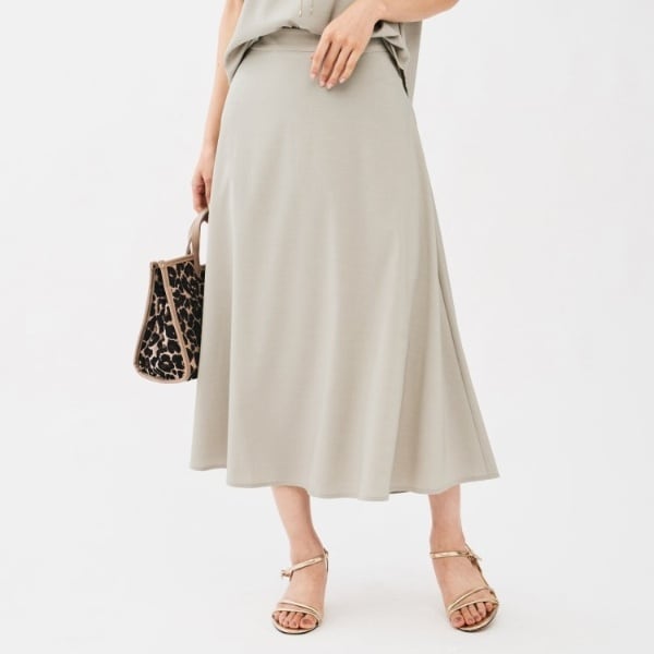 アンタイトル（UNTITLED）/リネンライク フレアスカート