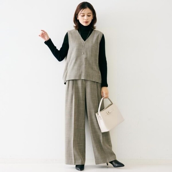 アンタイトル（UNTITLED）/【重ね着レイヤードにセットアップ可】梳毛