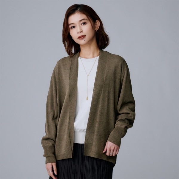 アンタイトル（UNTITLED）/【きれいめ羽織りオフィス】釦レスカーディガン