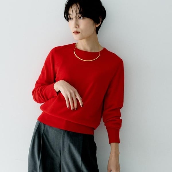 アンタイトル（UNTITLED）/クルーネックウールニット