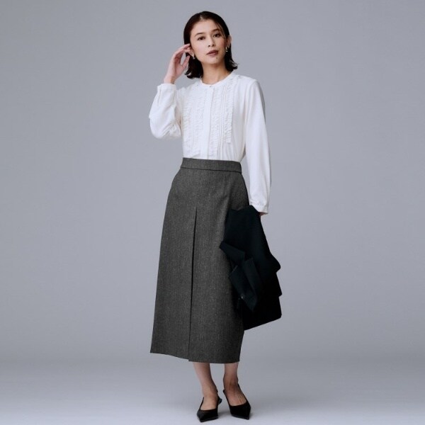 アンタイトル（UNTITLED）/【ミディ丈シーズンレスウエスト後ろゴム