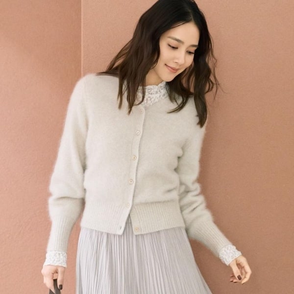 アンタイトル（UNTITLED）/【大人な品格ふわふわニット】フォックスカシミヤ2WAYカーディガン