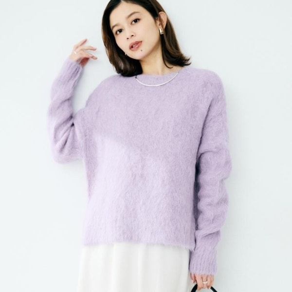 アンタイトル（UNTITLED）/【ゆったりモヘヤニット】アルパカ混シャギー プルオーバー