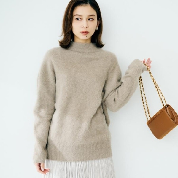 アンタイトル（UNTITLED）/【大人な品格ふわふわニット】フォックスカシミヤ コクーンニット