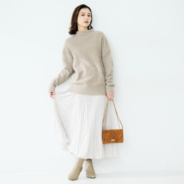 アンタイトル（UNTITLED）/【大人な品格ふわふわニット】フォックスカシミヤ コクーンニット_15