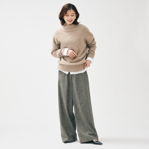 アンタイトル（UNTITLED）/【大人な品格ふわふわニット】フォックスカシミヤ コクーンニット_18