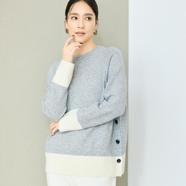 アンタイトル（UNTITLED）/【重ね着もおすすめ洗える】ウールカシミヤ クルーネックニット