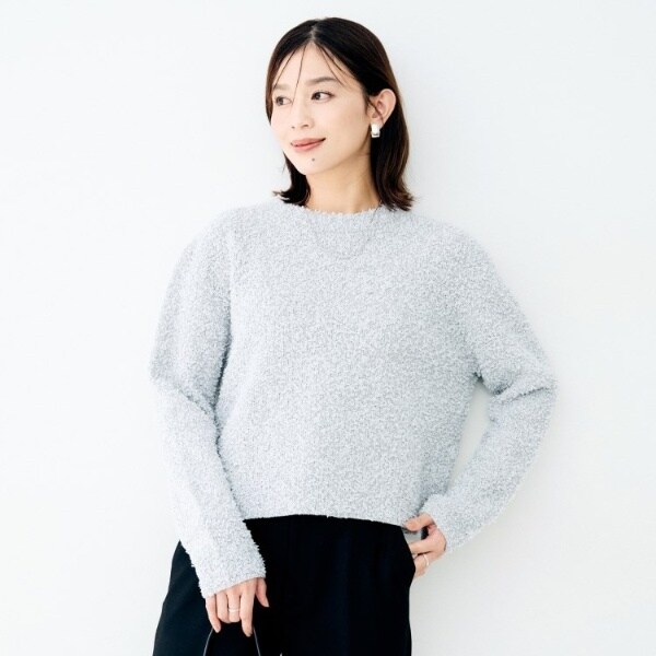 【NEW】アンタイトル（UNTITLED）/リラックスツィード調ニット