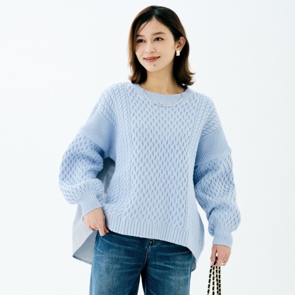 アンタイトル（UNTITLED）/【TORRAZZO DONNA】ドッキングニットトップス_12