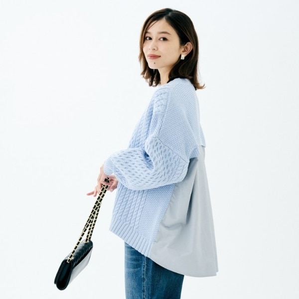 アンタイトル（UNTITLED）/【TORRAZZO DONNA】ドッキングニットトップス_13