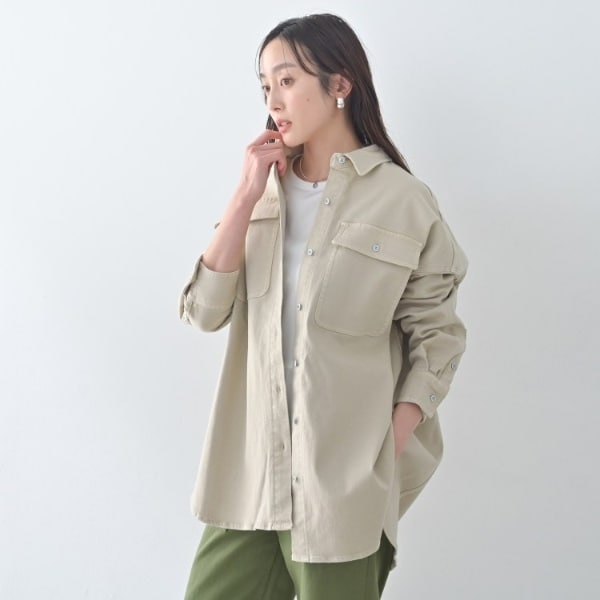アンタイトル（UNTITLED）/【Healthy DENIM】Almond（アーモンド）ビッグシャツ_1