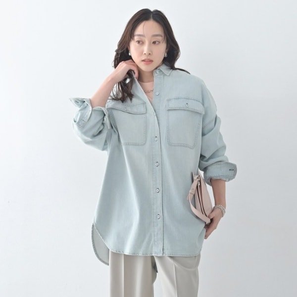 アンタイトル（UNTITLED）/【Healthy DENIM】Almond（アーモンド）ビッグシャツ