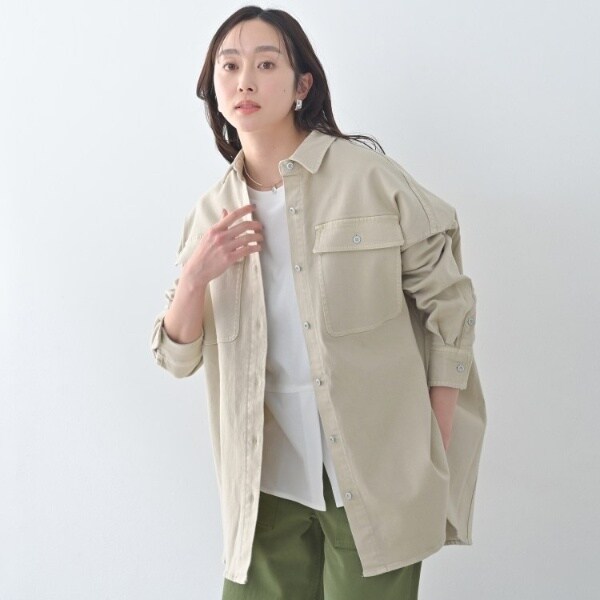 アンタイトル（UNTITLED）/【Healthy DENIM】Almond（アーモンド）ビッグシャツ_3