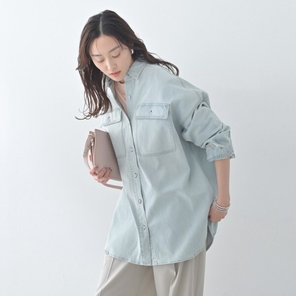 アンタイトル（UNTITLED）/【Healthy DENIM】Almond（アーモンド）ビッグシャツ_7