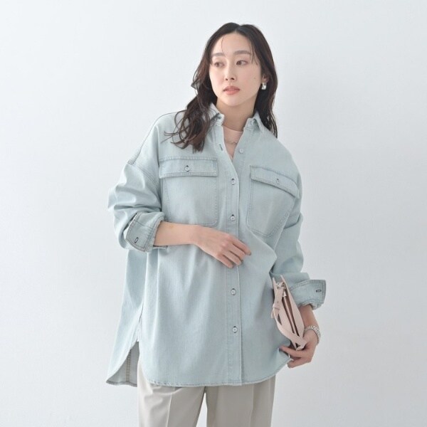 アンタイトル（UNTITLED）/【Healthy DENIM】Almond（アーモンド）ビッグシャツ_8