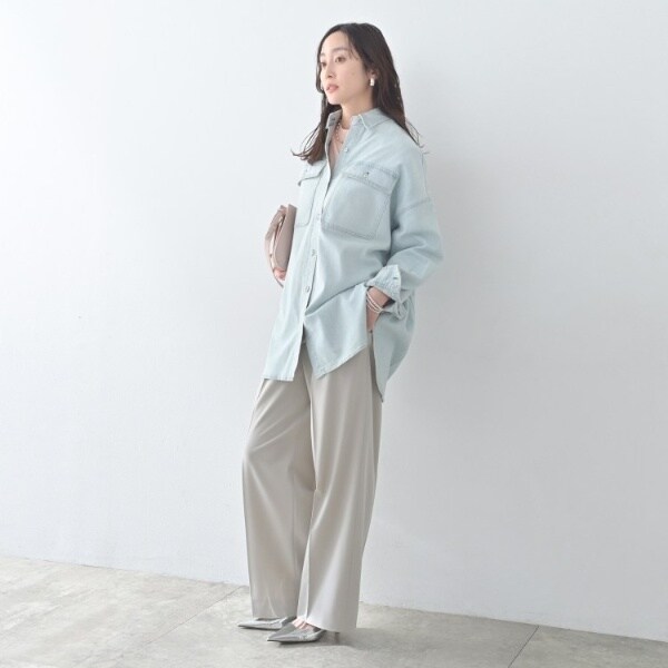 アンタイトル（UNTITLED）/【Healthy DENIM】Almond（アーモンド）ビッグシャツ_9