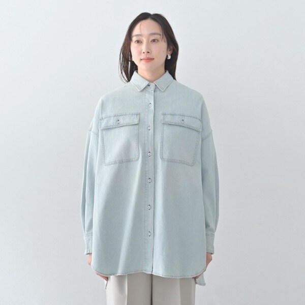 アンタイトル（UNTITLED）/【Healthy DENIM】Almond（アーモンド）ビッグシャツ_11
