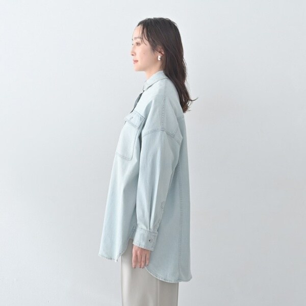 アンタイトル（UNTITLED）/【Healthy DENIM】Almond（アーモンド）ビッグシャツ_12