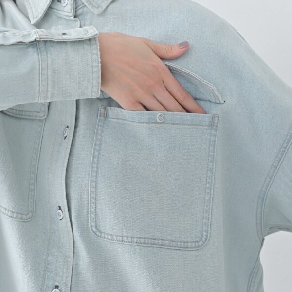 アンタイトル（UNTITLED）/【Healthy DENIM】Almond（アーモンド）ビッグシャツ_15