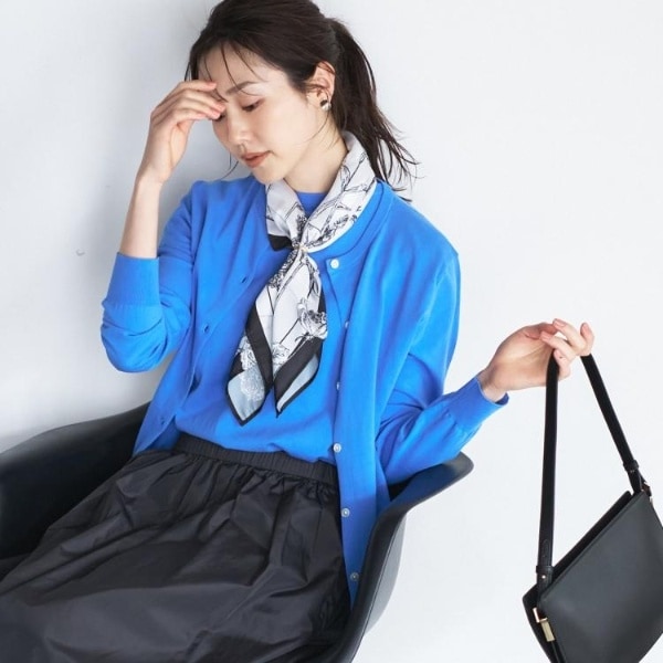 アンタイトル（UNTITLED）/【9色展開アンサンブル可】コットンクルーネックカーディガン