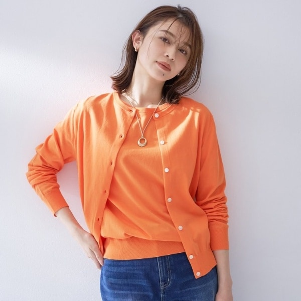 アンタイトル（UNTITLED）/【9色展開アンサンブル可】コットンクルーネックカーディガン 7,040円