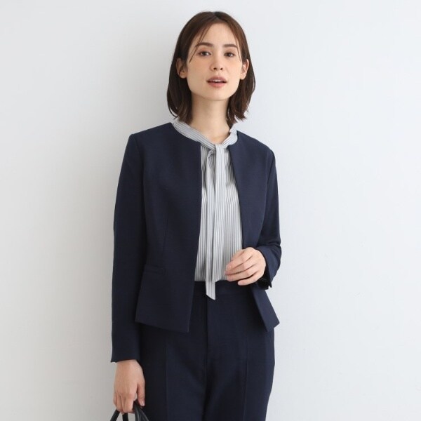 新品【INDIVI インディヴィ】ツイード　ノーカラー ジャケット　大きいサイズ INDIVI｜インディヴィのノーカラージャケット通販 - ZOZOTOWN