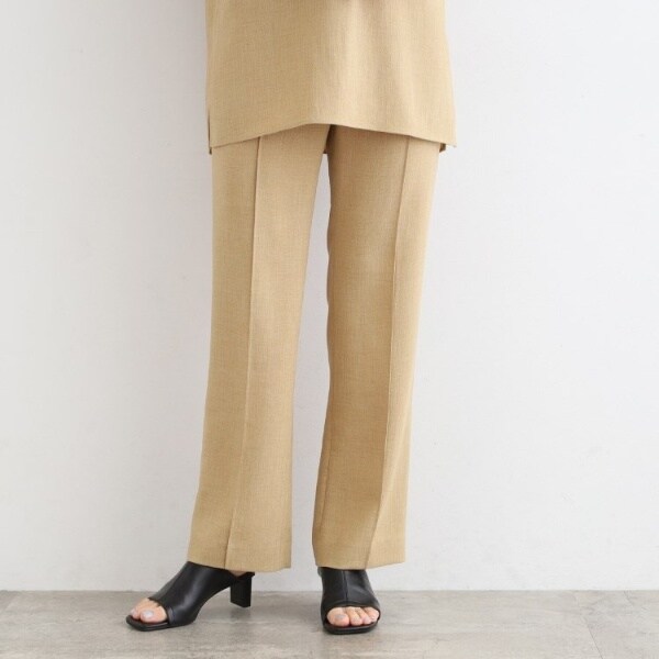 インディヴィ（INDIVI）/【洗える／日本製／SETUP可能】トリアセテート混ワイドパンツ